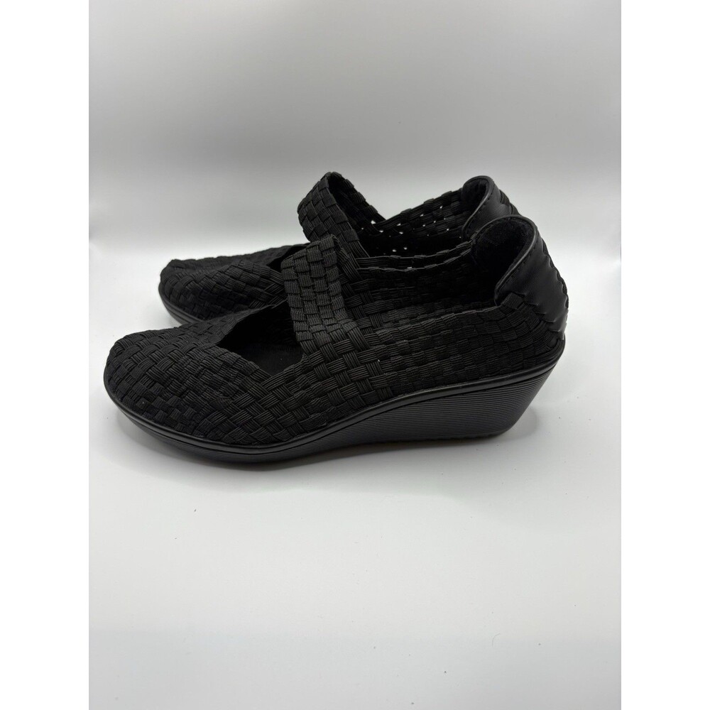 Bare Traps 'Ursala' Mary Jane wedge shoes Woven Size 5.5